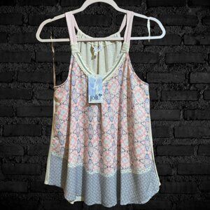 Jolt Women's Boho Laced V-Neck Tank